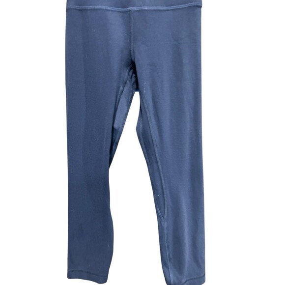 Lululemon  Align Cropped 21 Leggings Size 0 Navy Blue Athletic Athleisure Athlet - Picture 2 of 5